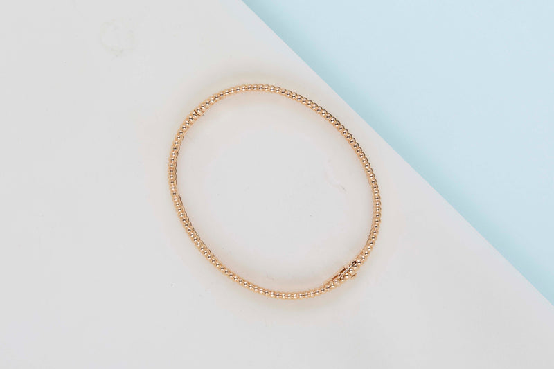 Perlée Signature Bracelet Medium - Size M - Rose Gold - B&P