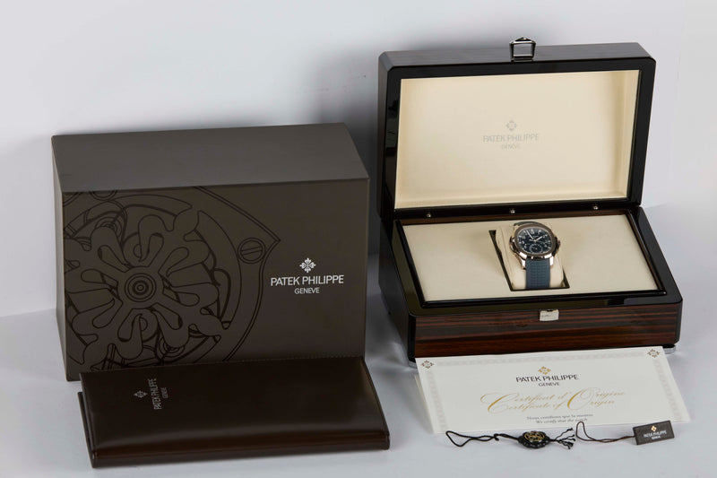 Aquanaut Travel Time 'Blue Dial - White Gold'
