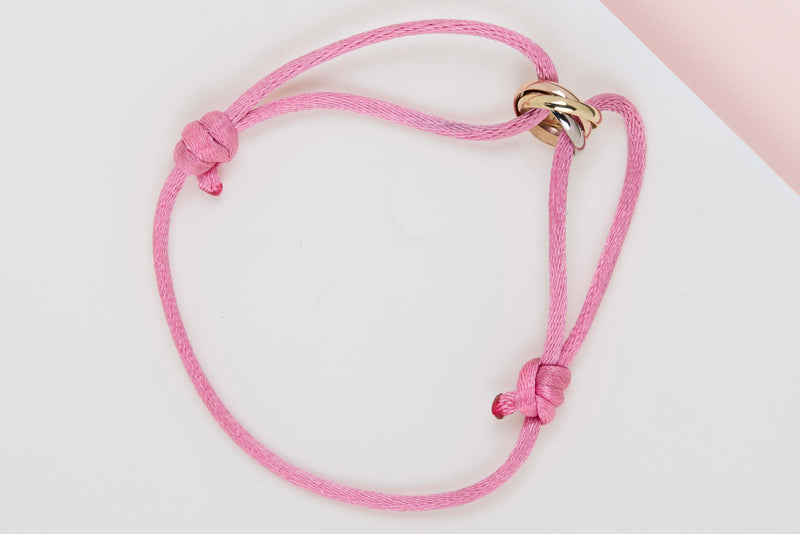 Trinity Cord Bracelet - White Gold/Yellow Gold/Rose Gold - B&P