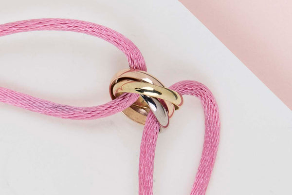 Trinity Cord Bracelet - White Gold/Yellow Gold/Rose Gold - B&P