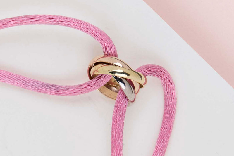 Trinity Cord Bracelet - White Gold/Yellow Gold/Rose Gold - B&P