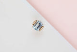 14 ct. Yellow Gold - Blue Topaz - Size 56