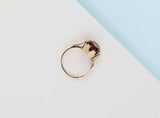 14 CT. Yellow Gold - Synthetic Sapphire - Size 61