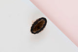14 ct. Yellow & Rose Gold - Synthetic Garnet - Size 57