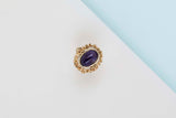 14 CT. Yellow Gold - Synthetic Amethyst & Chrysoprase - Size 59