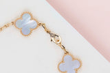 Vintage Alhambra Bracelet - 5 Motifs - Yellow Gold & Mother Of Pearl - 19.5CM - B&P