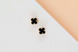 Sweet Alhambra Earrings - Yellow Gold & Onyx - B&P