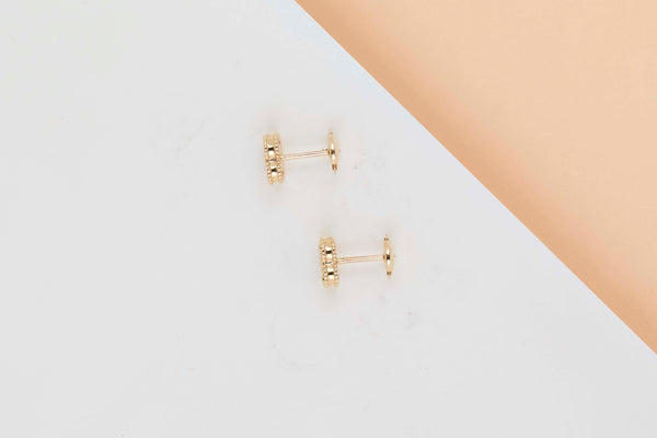 Sweet Alhambra Earrings - Yellow Gold & Onyx - B&P