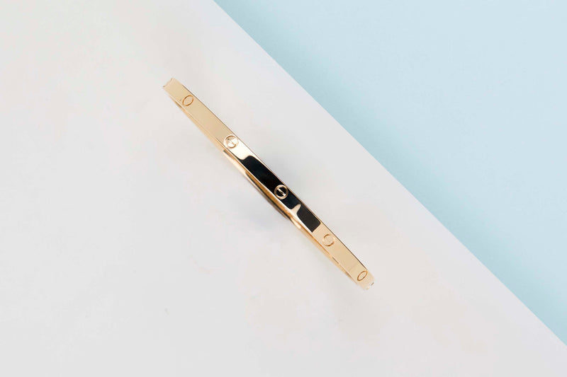 Love Bracelet Small - Yellow Gold - Size 18 - B&P