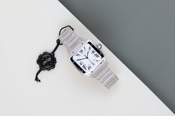 Santos Large 'White Roman Dial'