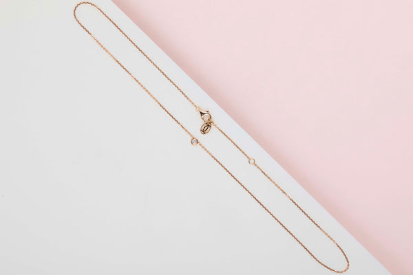 D'Amour Necklace XS - Rose Gold & Diamond - B&P - 41 CM