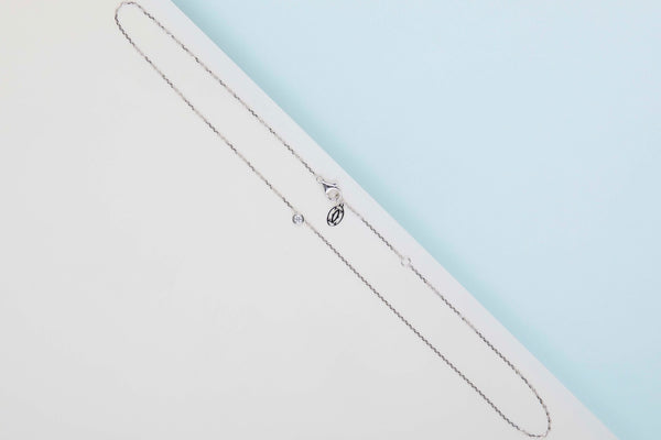 D'amour Necklace XS - White Gold & Diamond - B&P - 41 CM