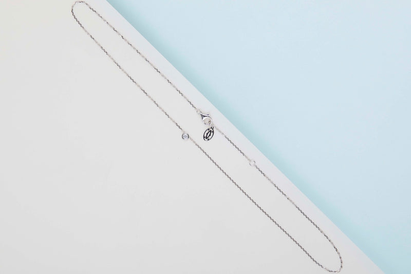 D'amour Necklace XS - White Gold & Diamond - B&P - 41 CM