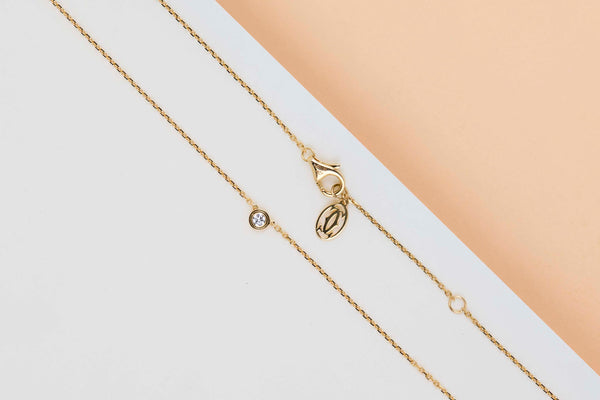 D'amour Necklace XS - Yellow Gold & Diamond - B&P - 41 CM