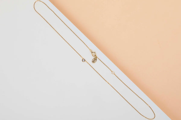 D'amour Necklace XS - Yellow Gold & Diamond - B&P - 41 CM