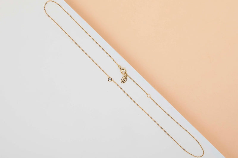 D'amour Necklace XS - Yellow Gold & Diamond - B&P - 41 CM