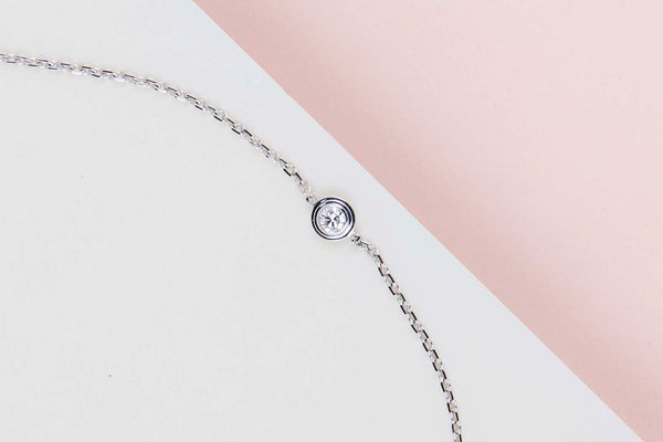 D'amour Bracelet XS - White Gold & Diamond - B&P - 18,5 CM