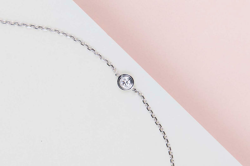 D'amour Bracelet XS - White Gold & Diamond - B&P - 18,5 CM