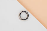 Trinity Ring - White Gold & Black Ceramic- Size 58 - B&P