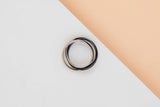 Trinity Ring - White Gold & Black Ceramic- Size 58 - B&P