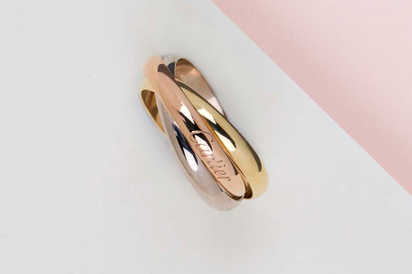 Trinity Ring Small - White Gold/Rose Gold/Yellow Gold - Size 53 - B&P