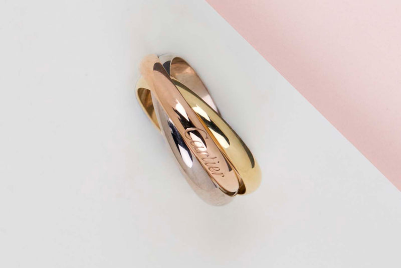Trinity Ring Small - White Gold/Rose Gold/Yellow Gold - Size 53 - B&P