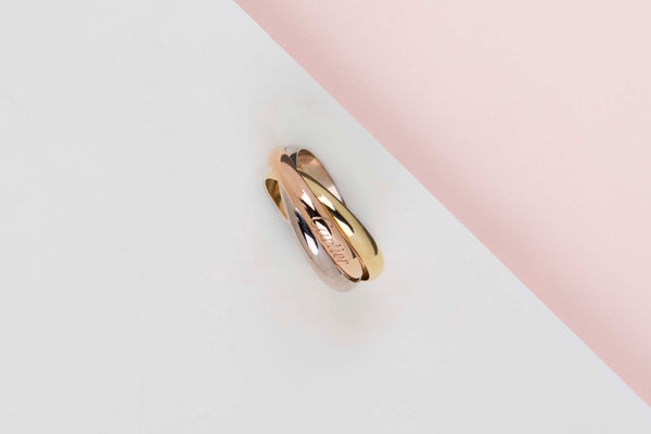 Trinity Ring Small - White Gold/Rose Gold/Yellow Gold - Size 53 - B&P