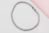 18ct. White Gold Tennis Bracelet - Diamonds - 19CM