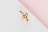 18ct. Yellow Gold Ring - Diamonds - Size 53