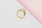 18ct. Yellow Gold Ring - Diamonds - Size 53