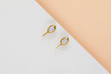 18ct. Yellow and White Gold Earrings - Diamonds