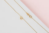 18ct. Yellow Gold Cipollina Necklace - Diamond - 42CM