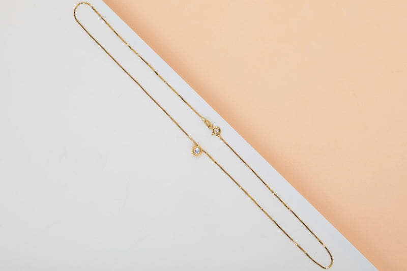 18ct. Yellow Gold Cipollina Necklace - Diamond - 42CM