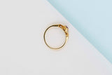 18ct. Yellow Gold Cipollina Ring - Diamonds & Ruby - Size 55