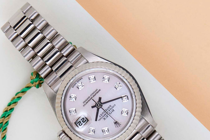 Datejust 26 'Mother Of Pearl Diamond Dial - President'