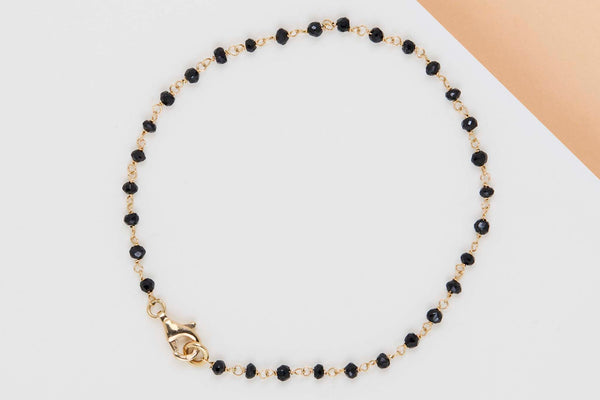 18ct. Yellow Gold Bracelet - Spinel - 17.5CM