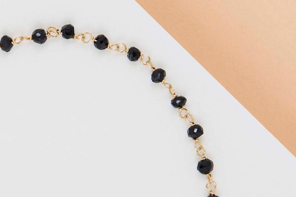 18ct. Yellow Gold Bracelet - Spinel - 17.5CM