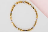18ct. Yellow and White Gold Bracelet - Diamonds - 18.5CM