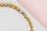 18ct. Yellow and White Gold Bracelet - Diamonds - 18.5CM