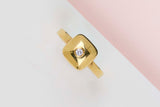 18ct. Yellow Gold Ring - Diamond - Size 53
