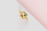 18ct. Yellow Gold Ring - Diamond - Size 53