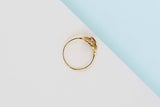 18ct. Yellow Gold Ring - Ruby - Size 55