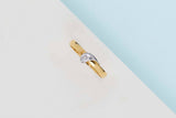 18ct. Yellow and White Gold Ring - Diamond - Size 55