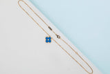 Vintage Alhambra Necklace - Limited Edition - YG - Blue Porcelain & Diamond - 42 CM - B&P