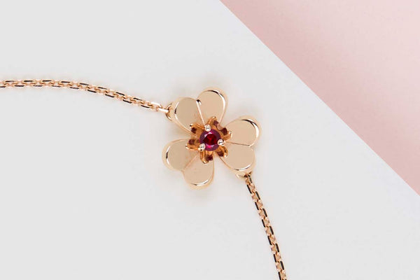 Frivole Mini Bracelet - Rose Gold & Ruby - B&P