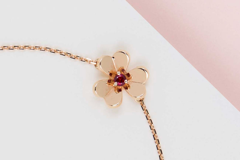 Frivole Mini Bracelet - Rose Gold & Ruby - B&P