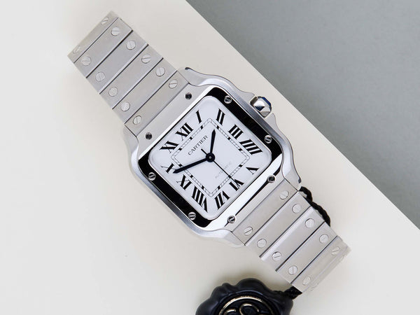 Santos Medium 'White Roman Dial'