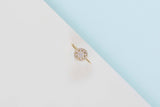 18ct. Yellow Gold Ring - Diamonds - Size 54