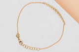 18ct. Yellow Gold Bracelet - Diamonds - 17CM