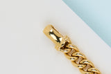 18ct. Yellow Gold & Turquoise Bracelet - 20.5CM